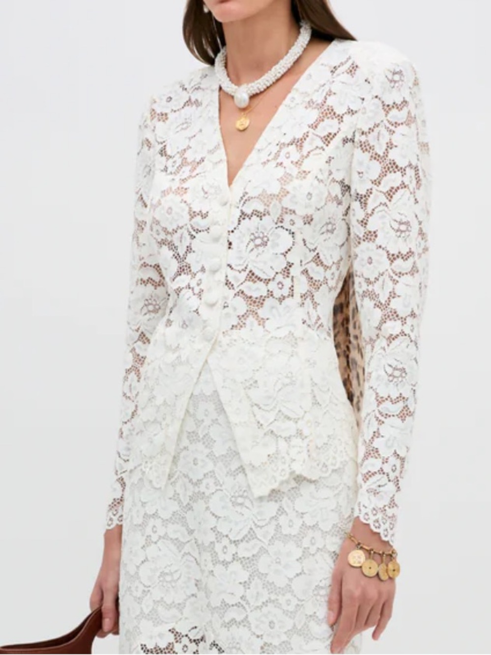 RIXO padma lace top